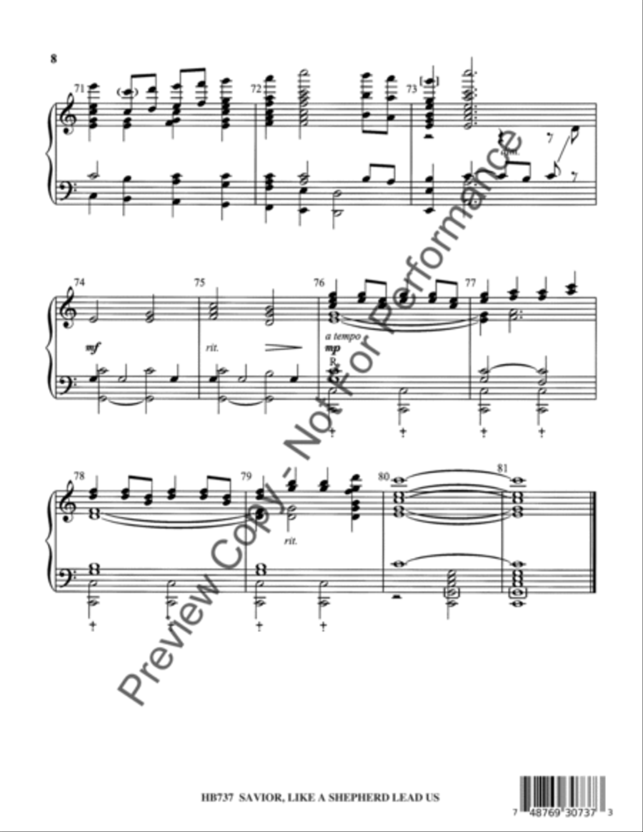 Savior, Like a Shepherd Lead Us - Larson 5-Octaves scores gallery preview page 9