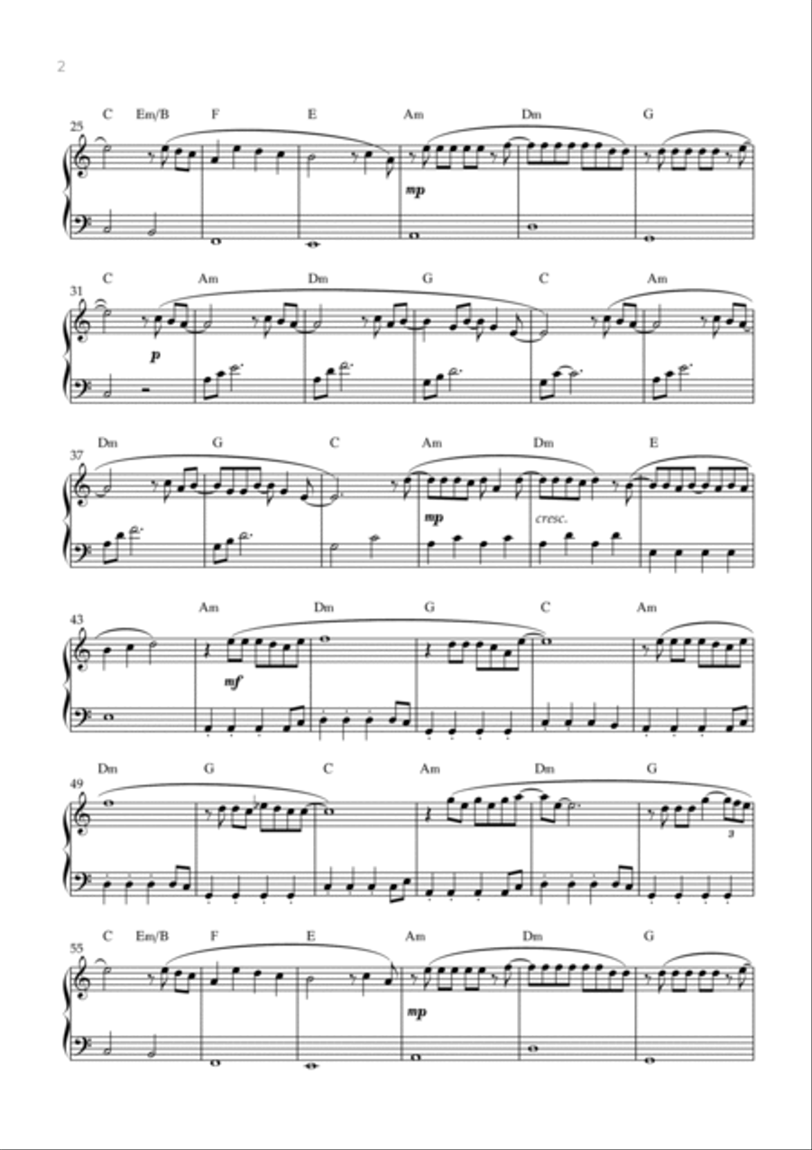 Flowers Easy Piano scores gallery preview page 2