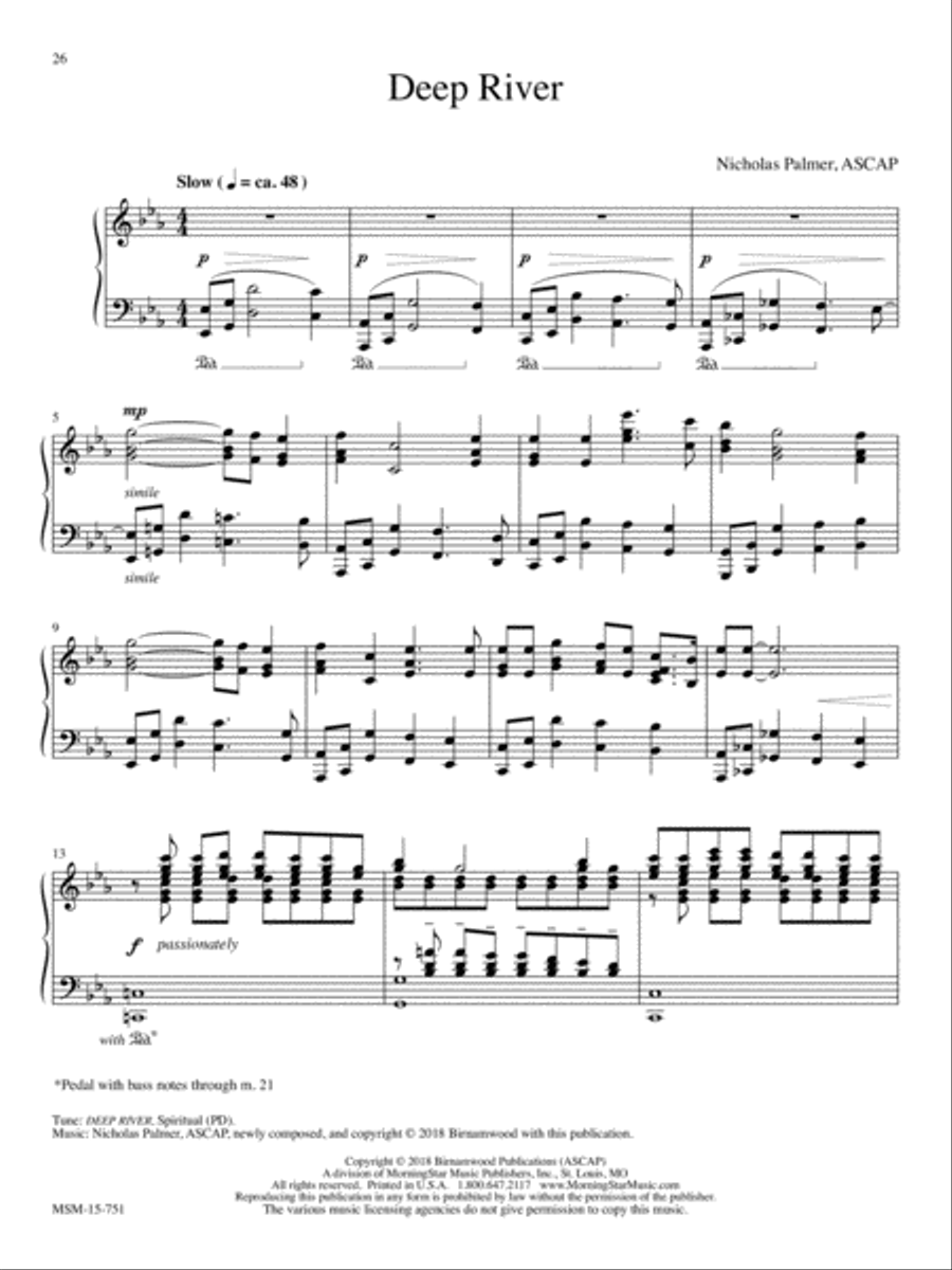 Deep River Piano Solo scores gallery preview page 1