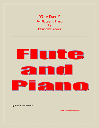 Book cover for One Day ! for Flute and Piano - Intermediate level