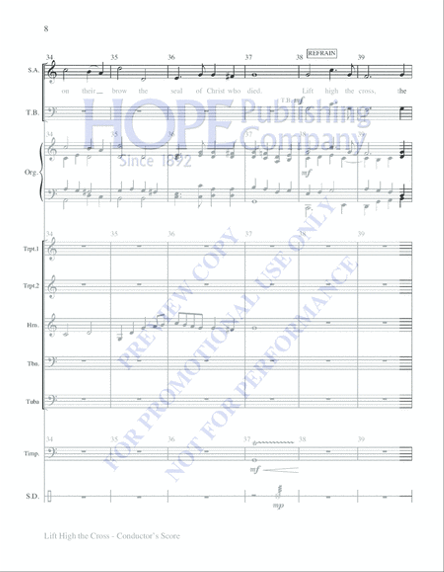 Lift High the Cross 4-Part scores gallery preview page 8