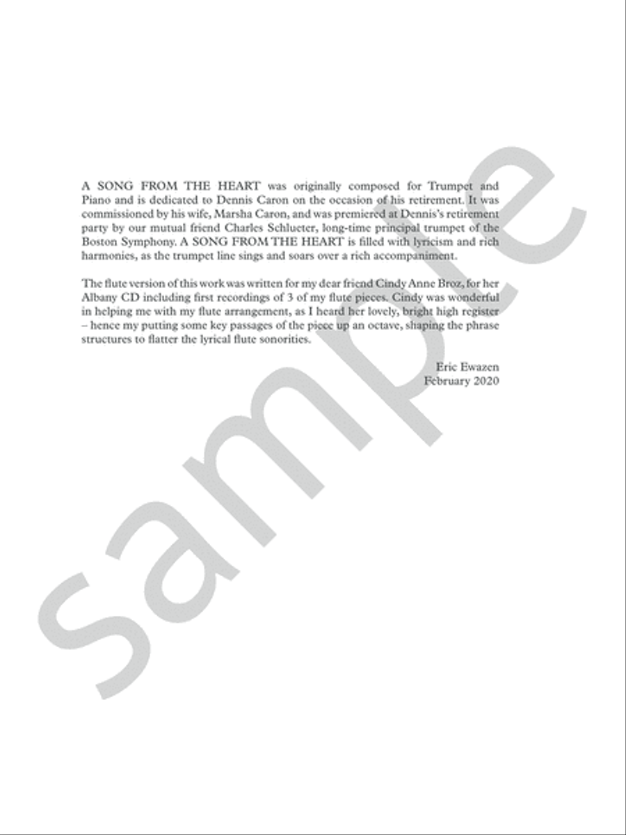 A Song From The Heart A Song From The Heart Chamber Music scores gallery preview page 3