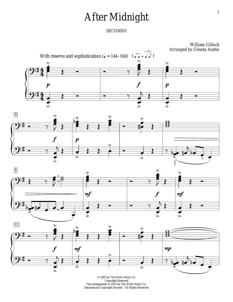 After Midnight After Midnight Piano Duet scores gallery preview page 1
