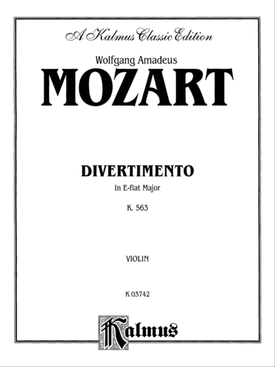 Divertimento in E-flat Major, K. 563 String Trio scores gallery preview page 2