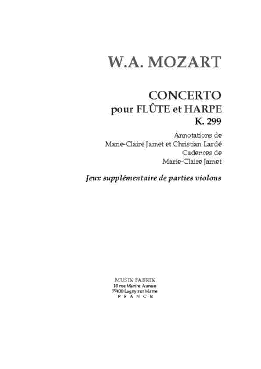 Flute and Harp Concerto K. 292 Flute scores gallery preview page 1