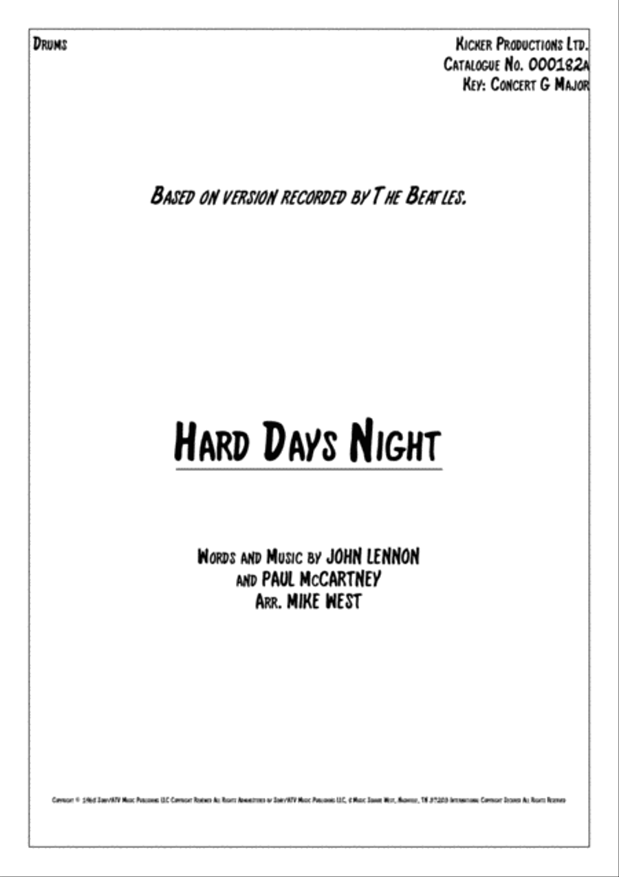 Another Hard Day's Night Small Ensemble scores gallery preview page 1