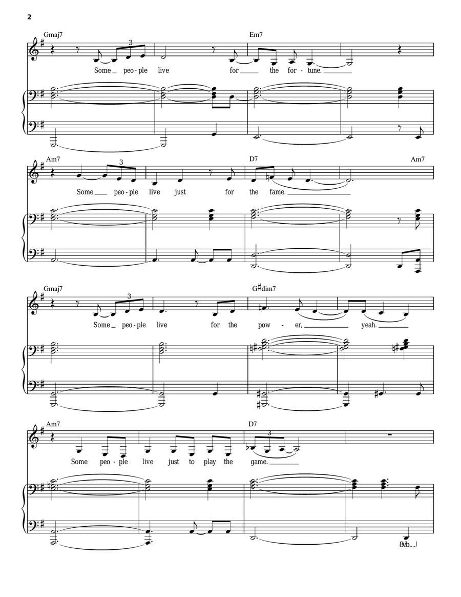 If I Ain't Got You Piano, Vocal scores gallery preview page 2
