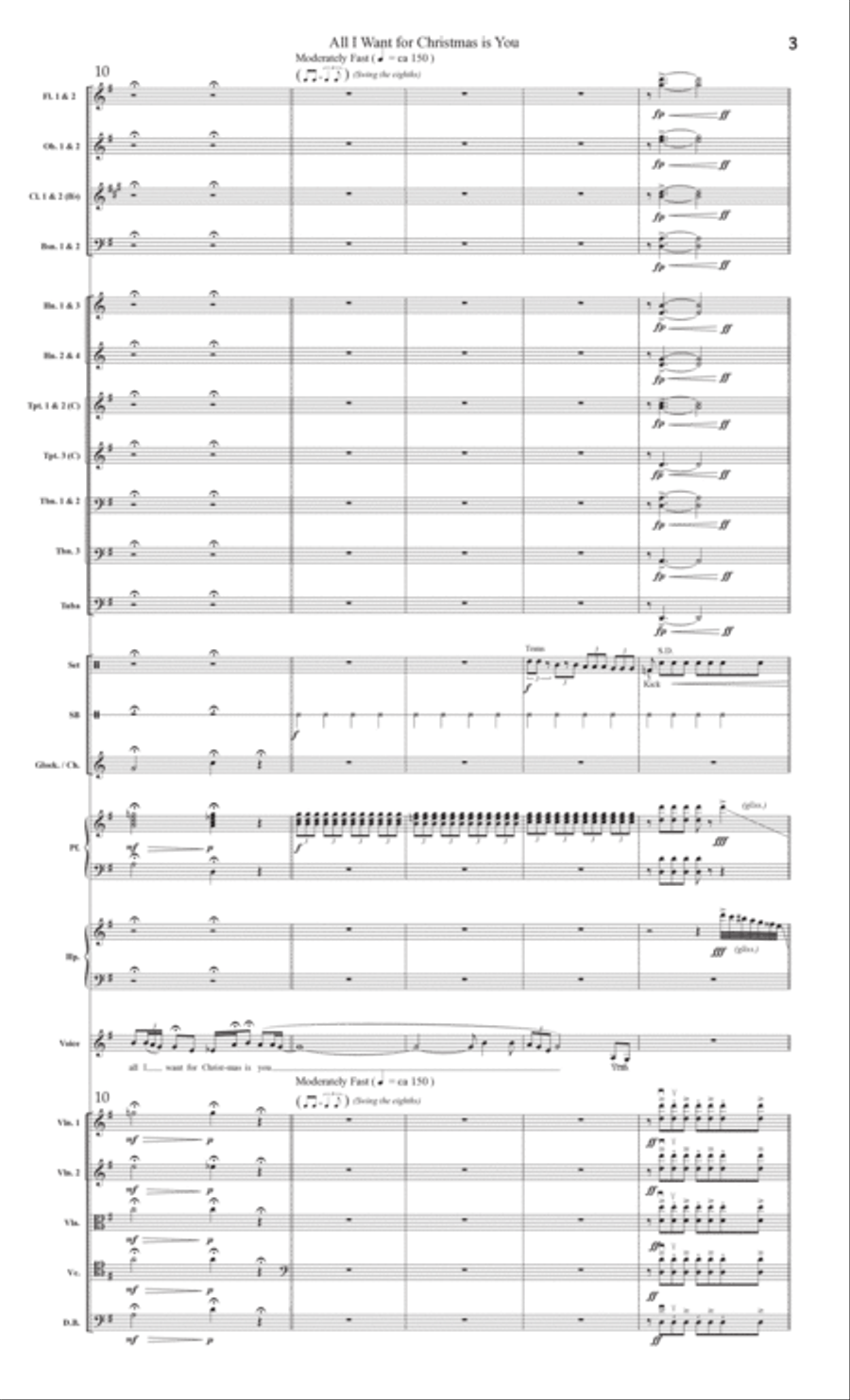 All I Want For Christmas Is You Full Orchestra scores gallery preview page 5