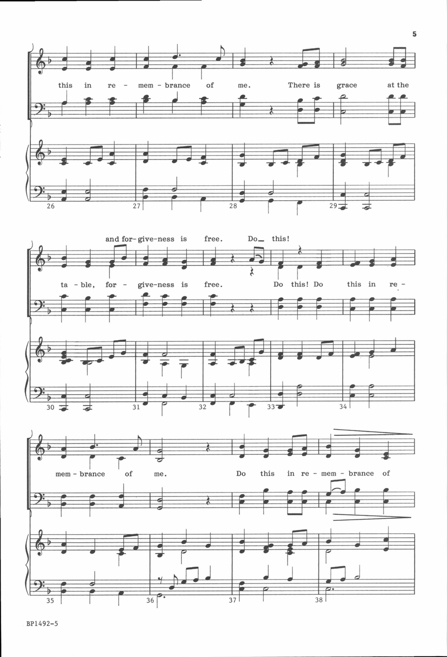 In Remembrance of Me In Remembrance of Me 4-Part scores gallery preview page 4