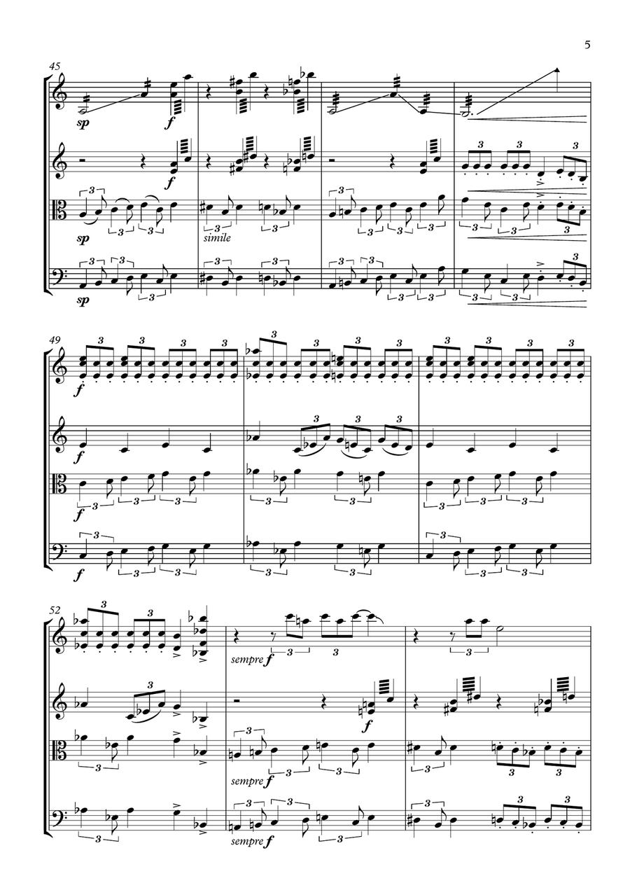 Lonely Day Lonely Day String Quartet scores gallery preview page 6