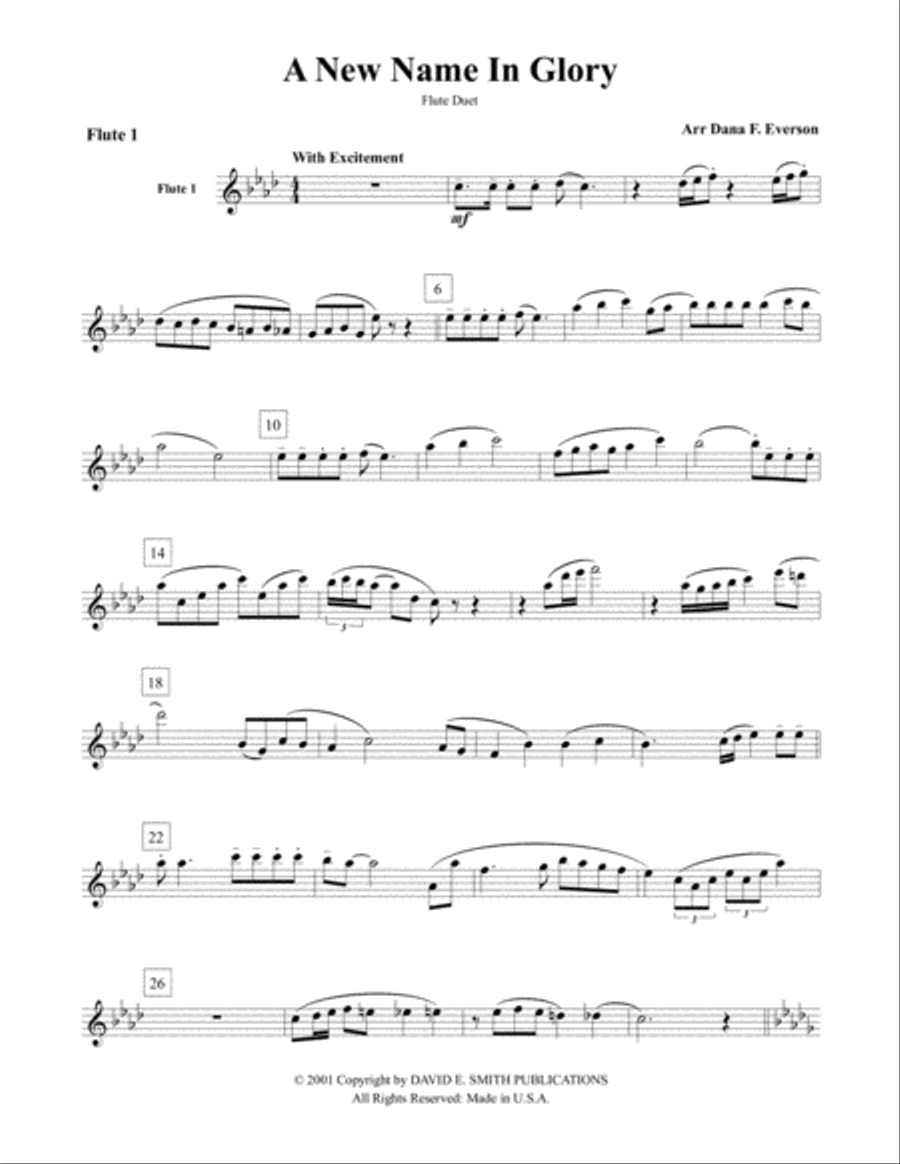 A New Name In Glory (unacc) Flute Duet scores gallery preview page 4