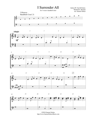 I Surrender All - for 3-octave handbell choir