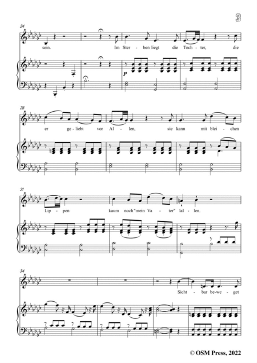 Loewe-Der selt'ne Beter,in e flat minor,Op.141,for Voice and Piano Voice Solo scores gallery preview page 5