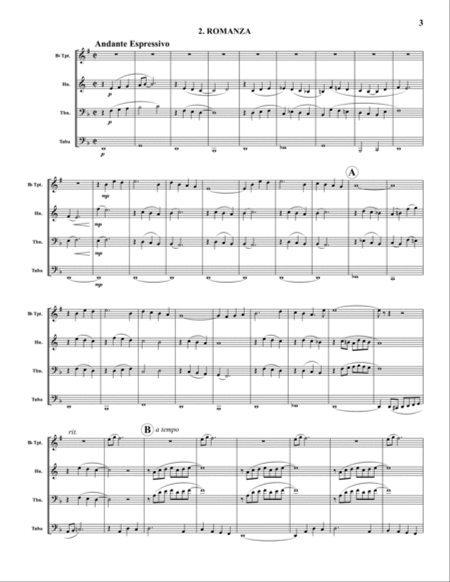 Suite in F Brass Quartet scores gallery preview page 3