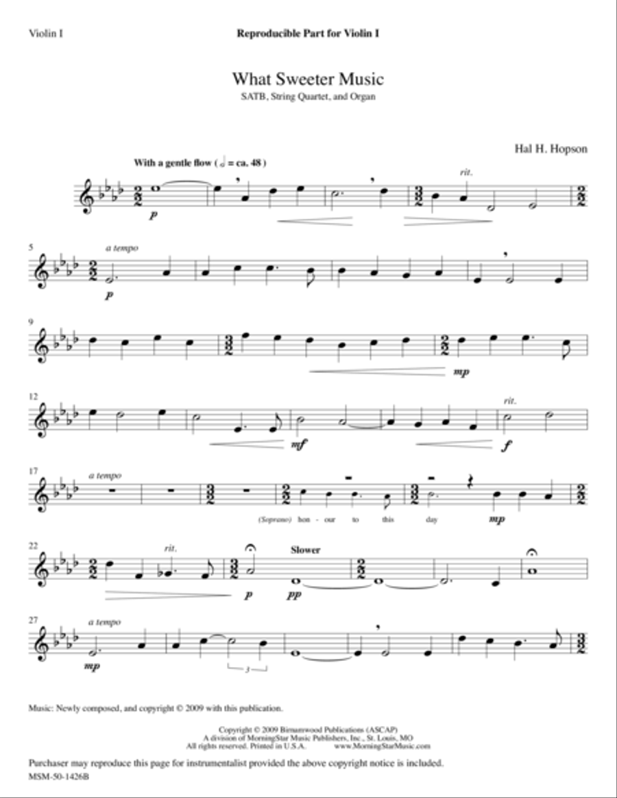 What Sweeter Music Choir scores gallery preview page 1
