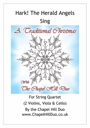 Book cover for Hark! The Herald Angels Sing for String Quartet - Full Length Arrangement by the Chapel Hill Duo