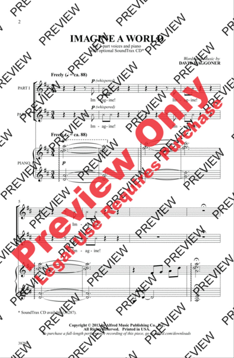 Imagine a World - SoundTrax CD (CD only) Choir scores gallery preview page 2
