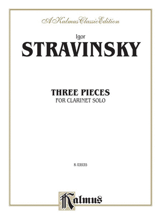 Book cover for Three Pieces for Clarinet Solo (unaccompanied)