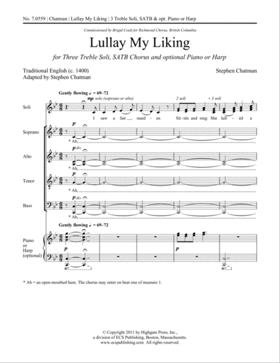 Lullay My Liking (Choral Score) 4-Part scores gallery preview page 2