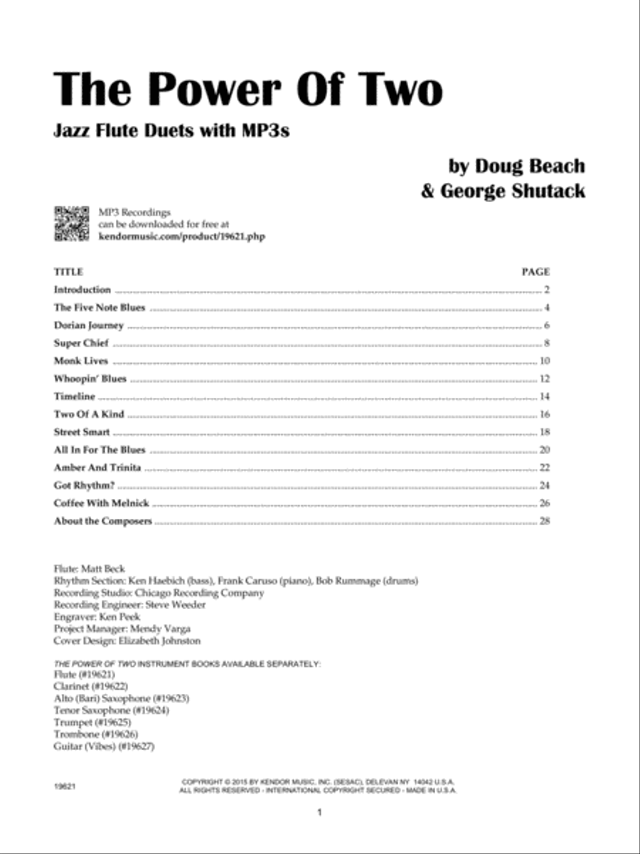 Power Of Two, The - Jazz Flute Duets with MP3's Flute Duet scores gallery preview page 2