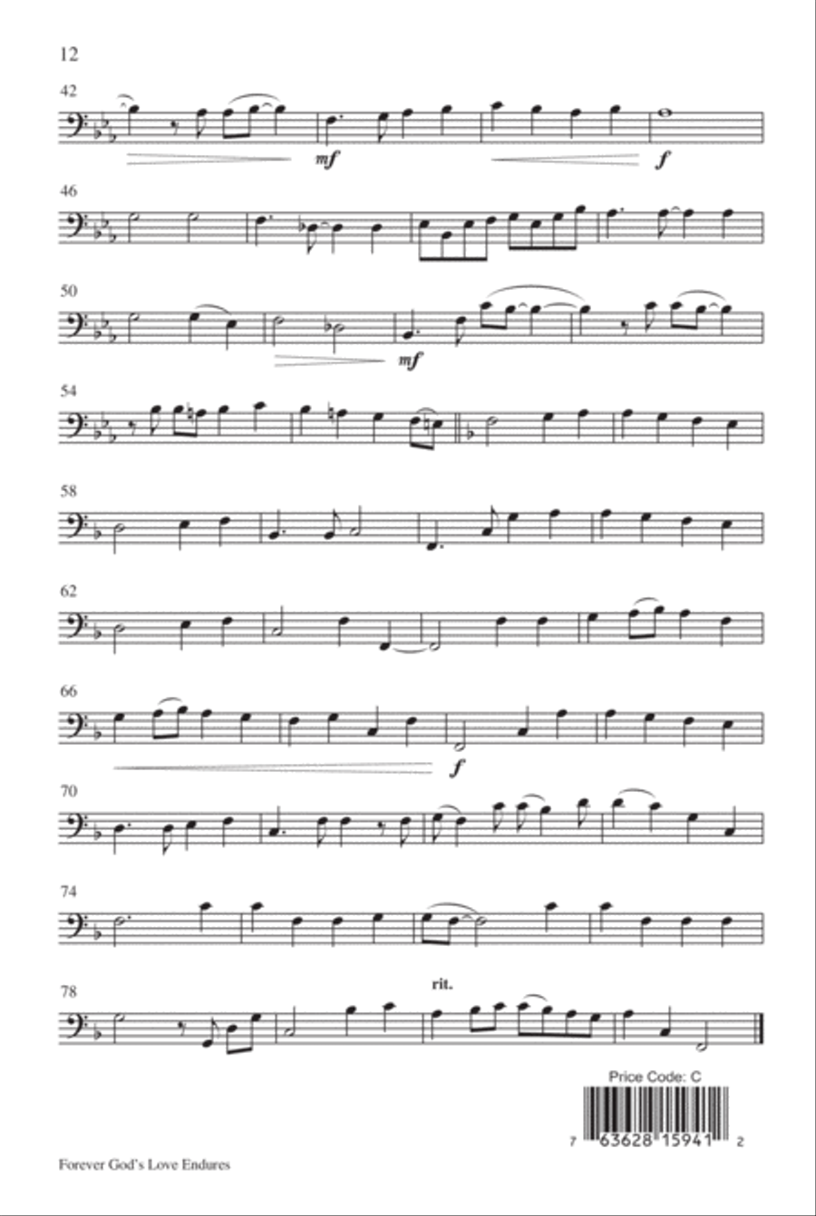 Forever God's Love Endures 4-Part scores gallery preview page 13