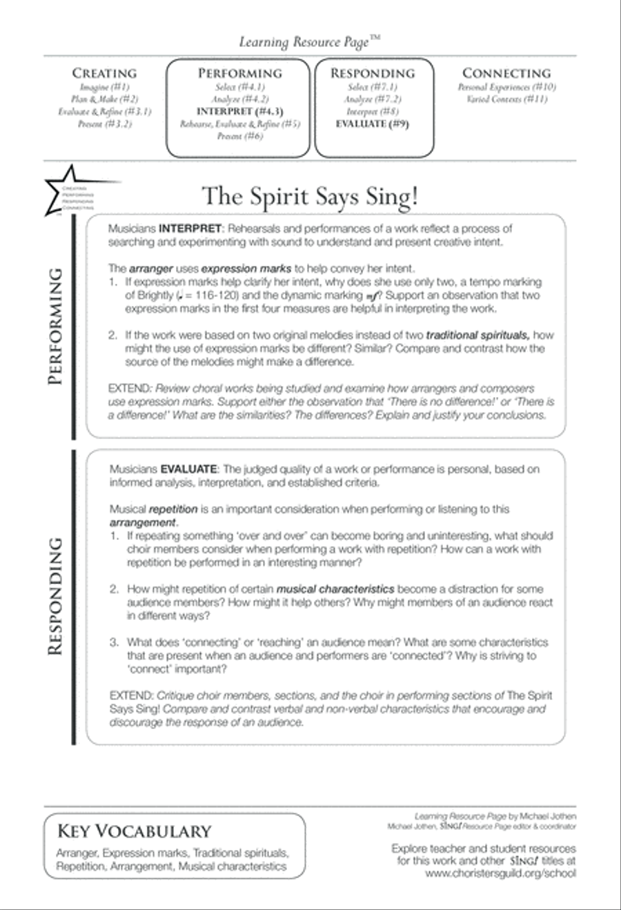 The Spirit Says Sing! image number null