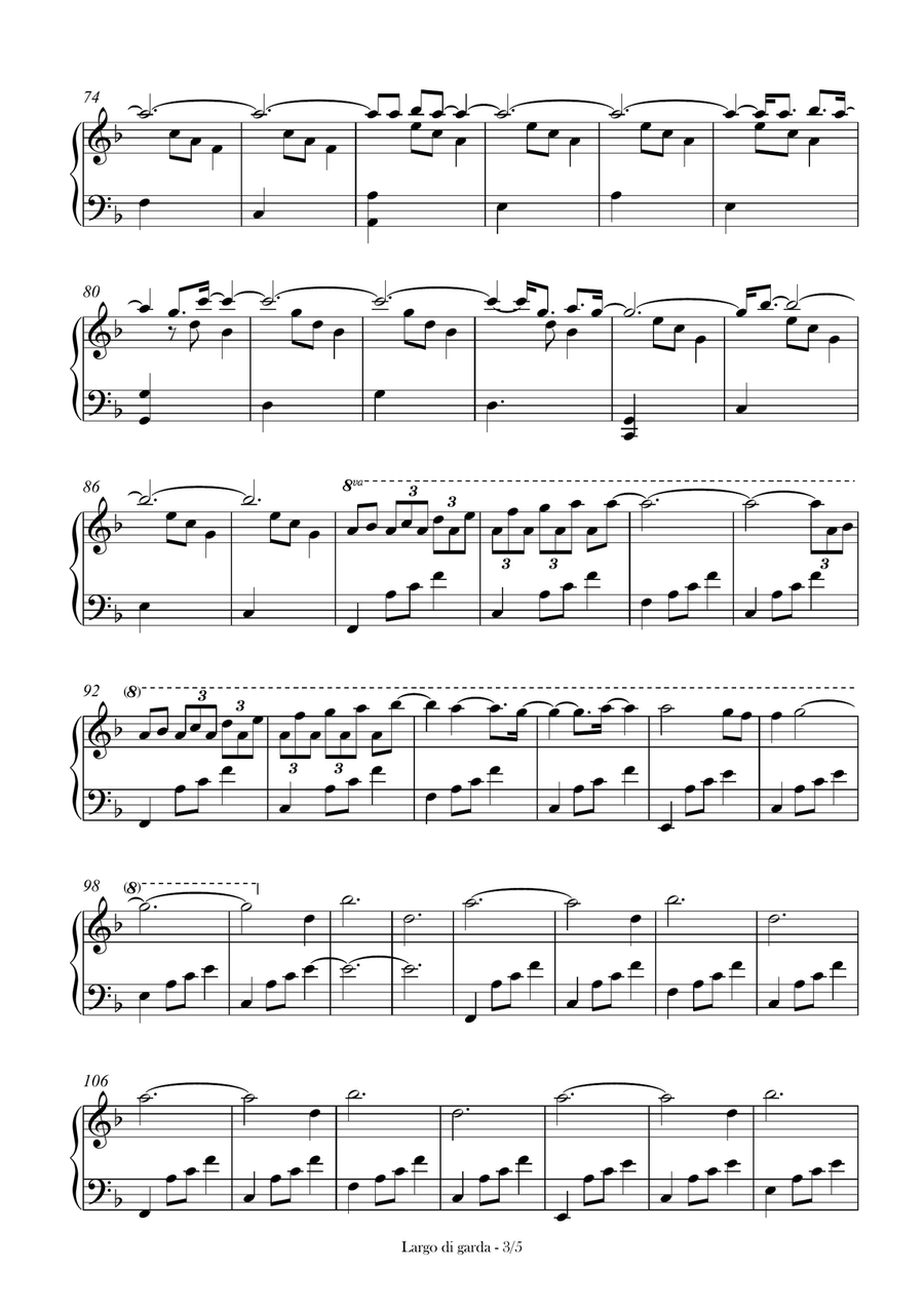 Lago di Garda Piano Solo scores gallery preview page 3
