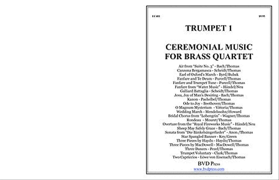 Ceremonial Music for Brass Quartet Brass Quartet scores gallery preview page 1