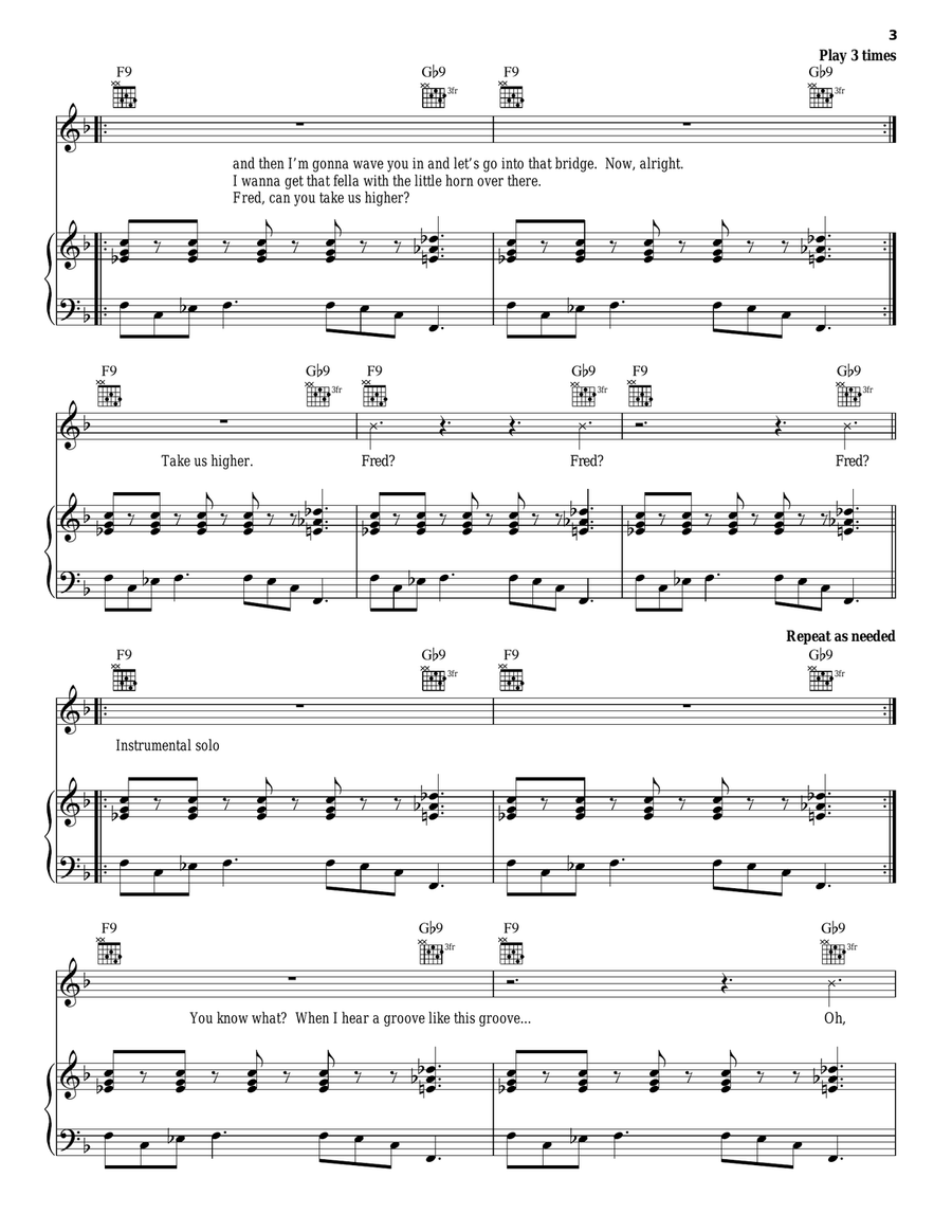 Doin' It To Death Piano, Vocal, Guitar scores gallery preview page 3