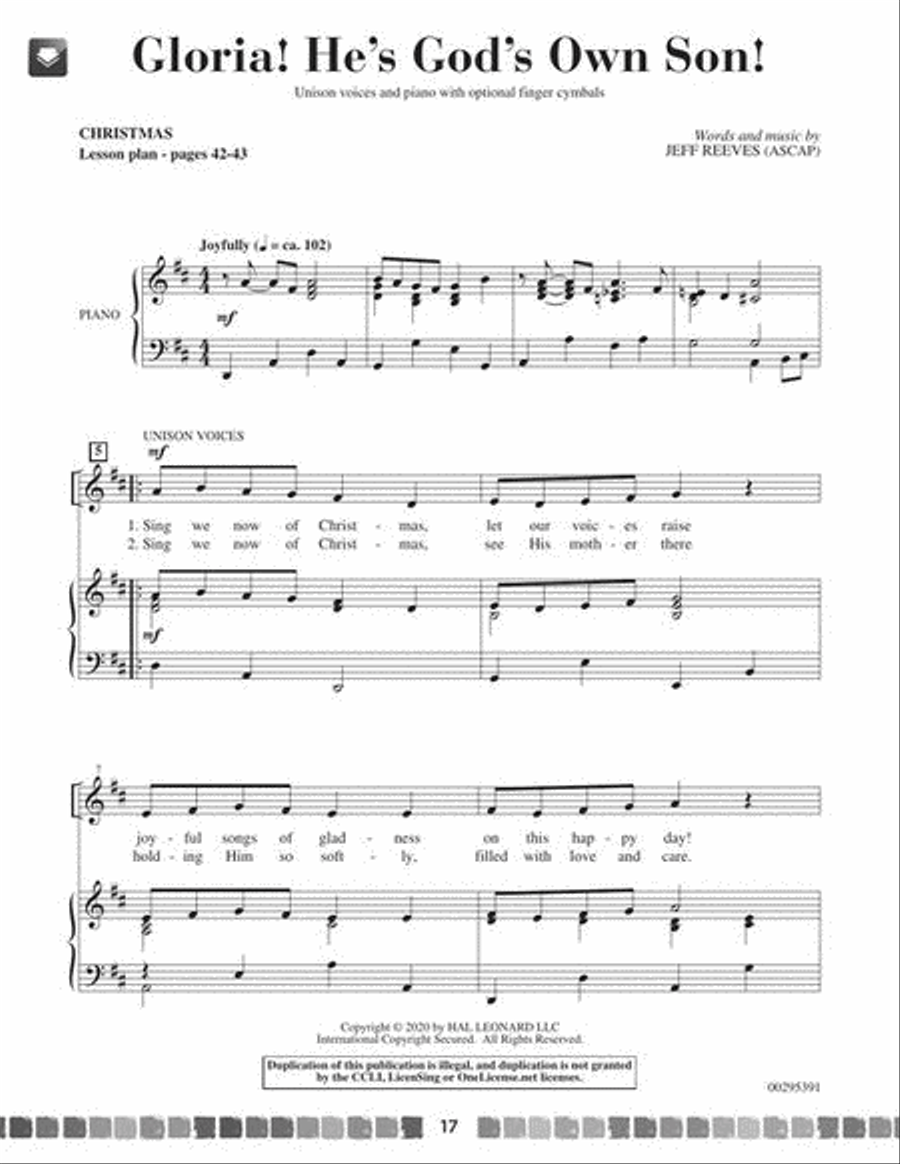 Sing and Celebrate 9! Sacred Songs for Young Voices Sing and Celebrate 9! Sacred Songs for Young Voices Unison Choir scores gallery preview page 5