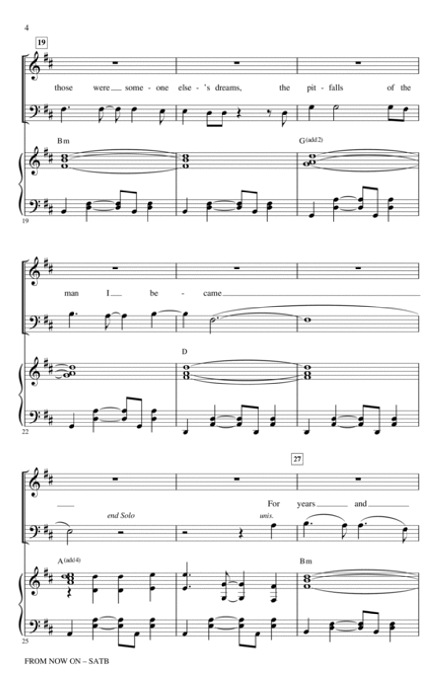 From Now On (from The Greatest Showman) (arr. Roger Emerson) 4-Part scores gallery preview page 3