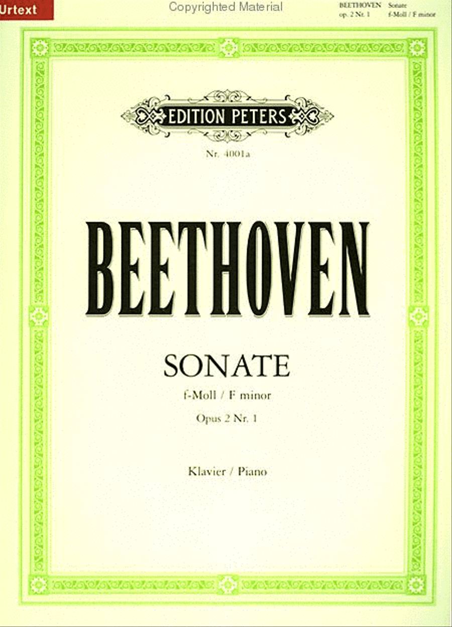 Sonate for Klavier Nr. 1 f-Moll op. 2; 1 Piano Solo scores gallery preview page 2