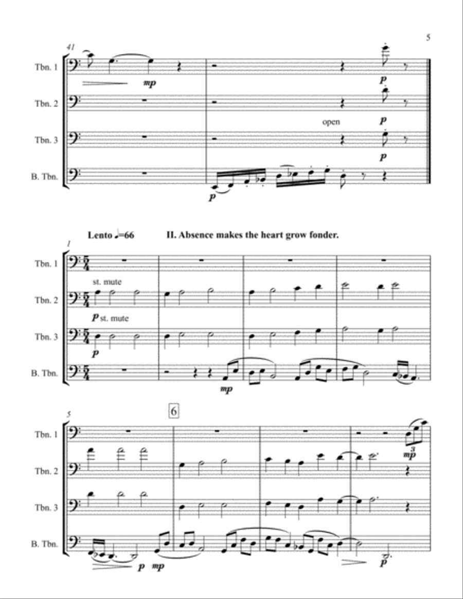 Adages for Trombone Quartet Trombone Quartet scores gallery preview page 5