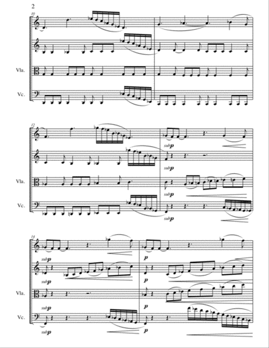 Quartet for a Left Turn String Quartet scores gallery preview page 2