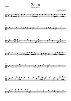 Spring - 3rd Movement (Antonio Vivaldi) for Viola Solo