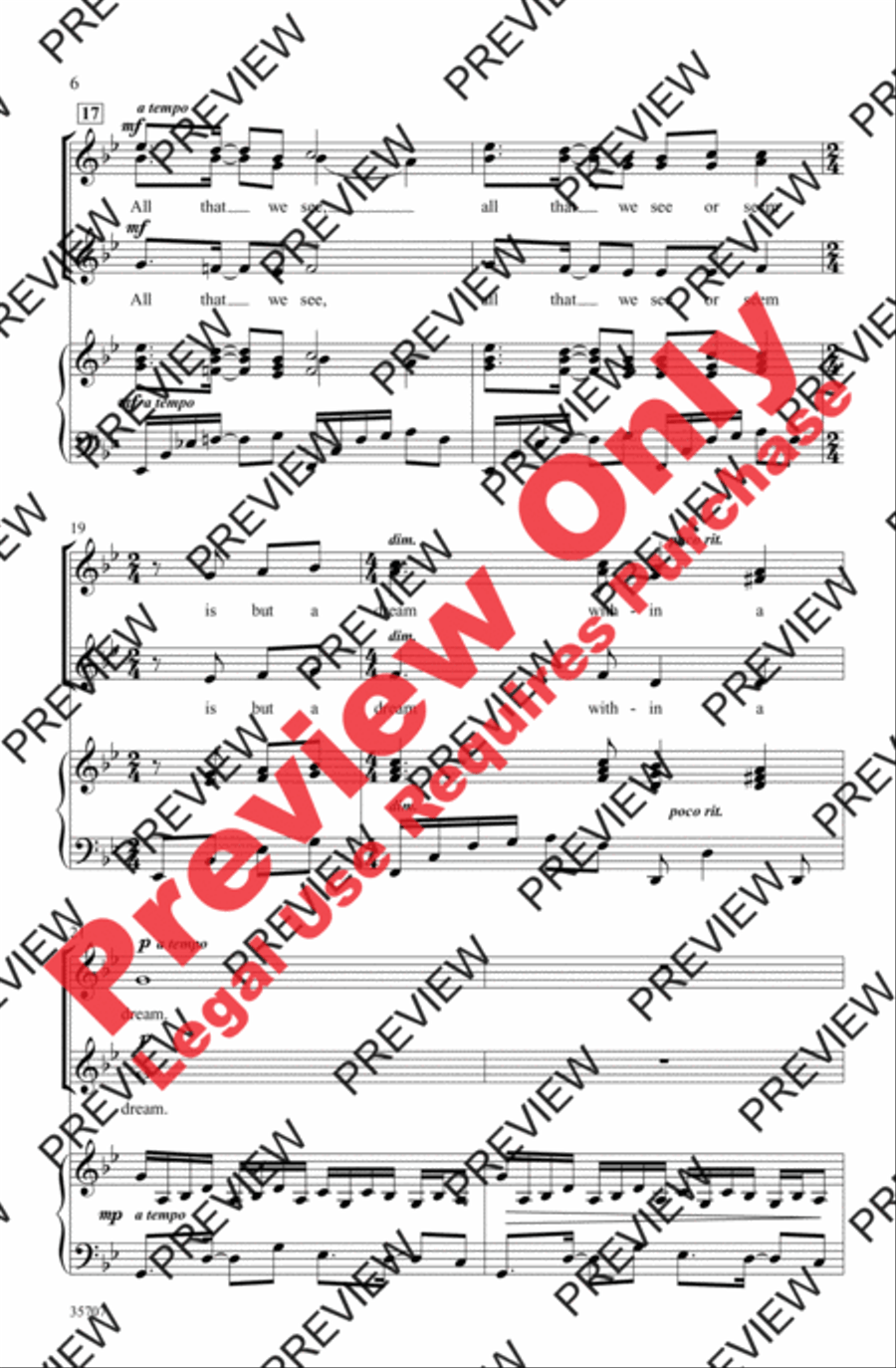 A Dream Within a Dream A Dream Within a Dream Women's Choir scores gallery preview page 6