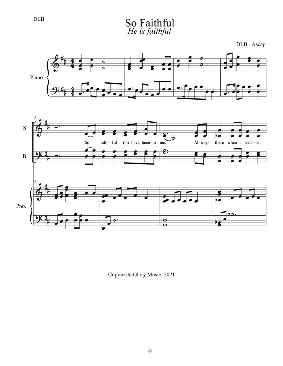 So Faithful 4-Part scores gallery preview page 1