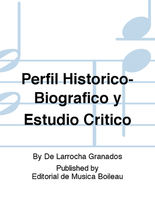 Book cover for Perfil Historico-Biografico y Estudio Critico
