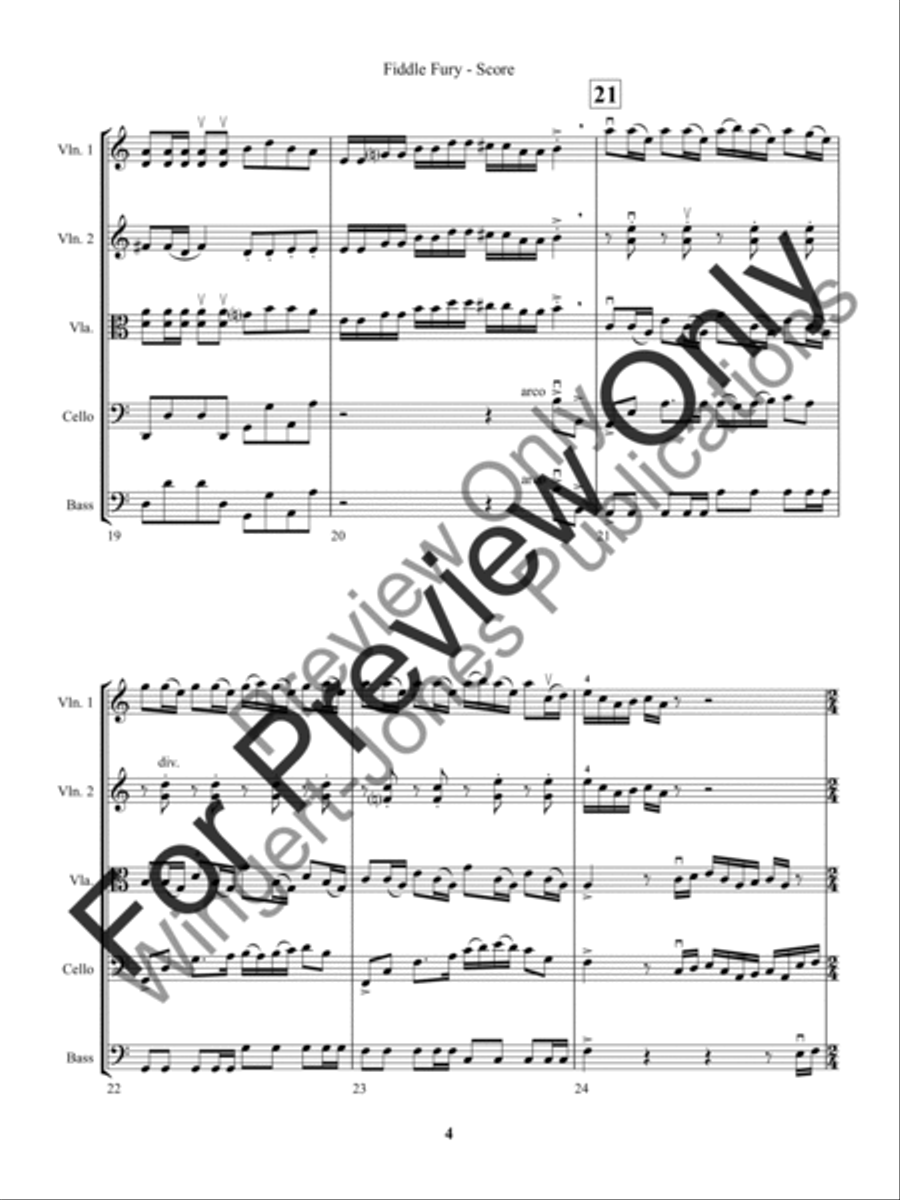 Fiddle Fury String Orchestra scores gallery preview page 7