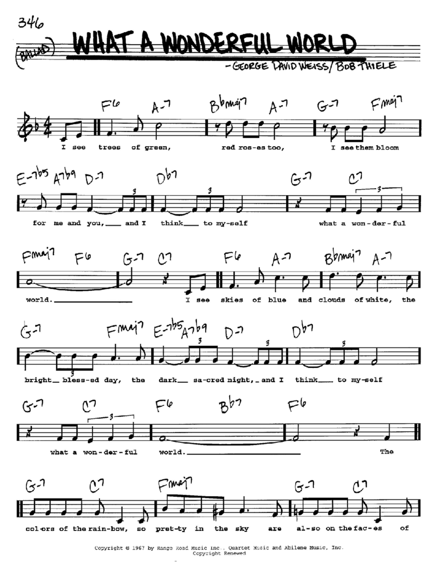 What A Wonderful World Voice scores gallery preview page 1