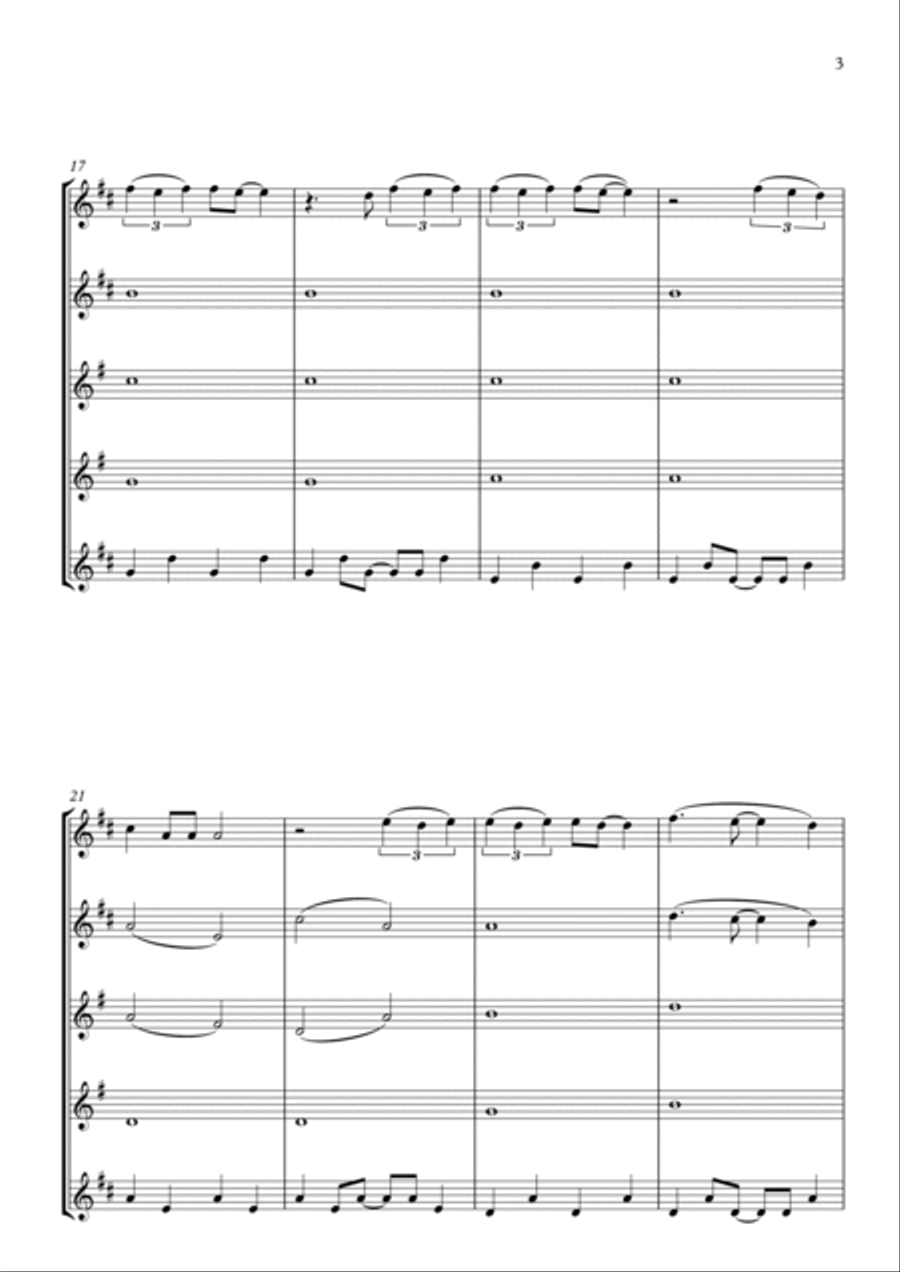 As It Was Saxophone Quintet scores gallery preview page 3