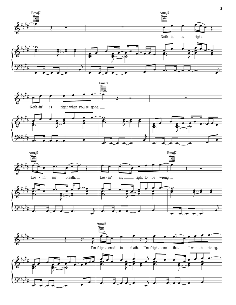 Who I Am Piano, Vocal, Guitar scores gallery preview page 3