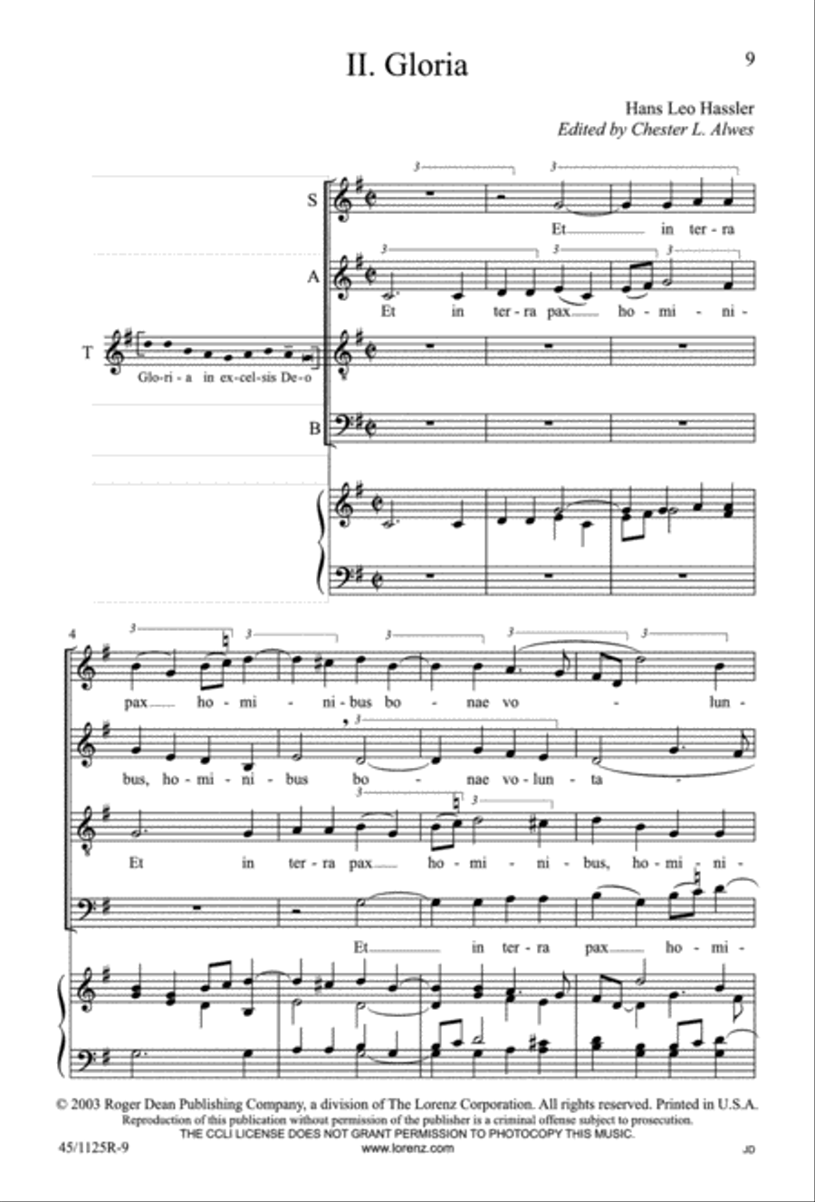 Missa super Dixit Maria Missa super Dixit Maria 4-Part scores gallery preview page 11