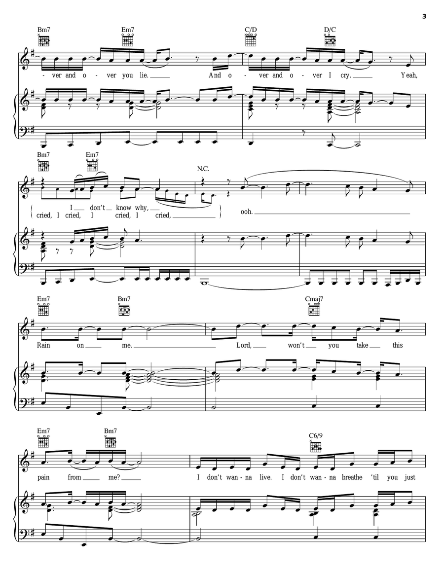 Rain On Me Rain On Me Piano, Vocal, Guitar scores gallery preview page 3