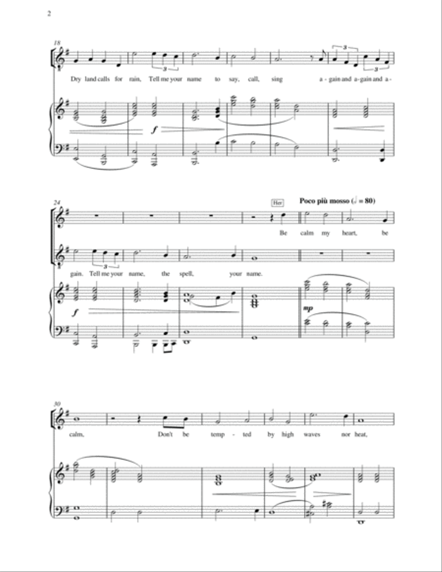 Two Songs from 'People' - for male and female voice with piano accompaniment Voice scores gallery preview page 4
