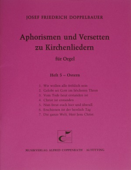 Doppelabauer, Aphorismen und Versetten zu Kirchenliedern Heft V: Ostern