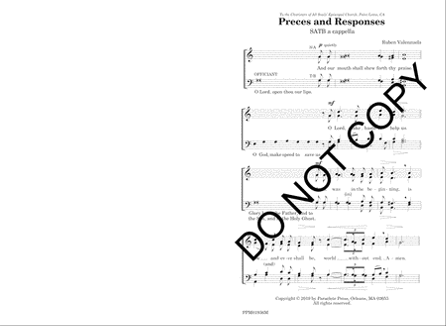 Preces and Responses 4-Part scores gallery preview page 4