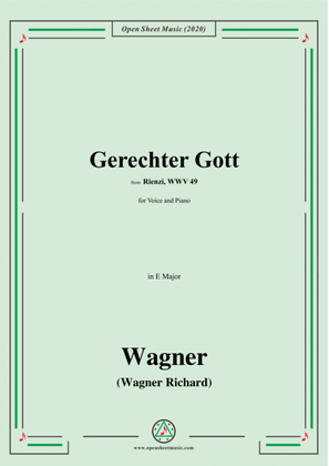 Wagner-Gerechter Gott,in E Major,for Voice and Piano
