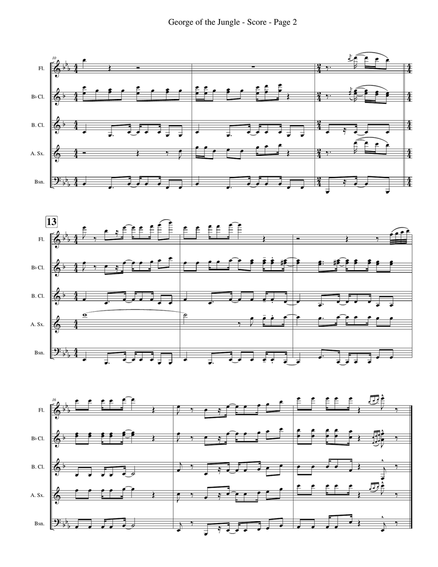 George Of The Jungle Small Ensemble scores gallery preview page 4