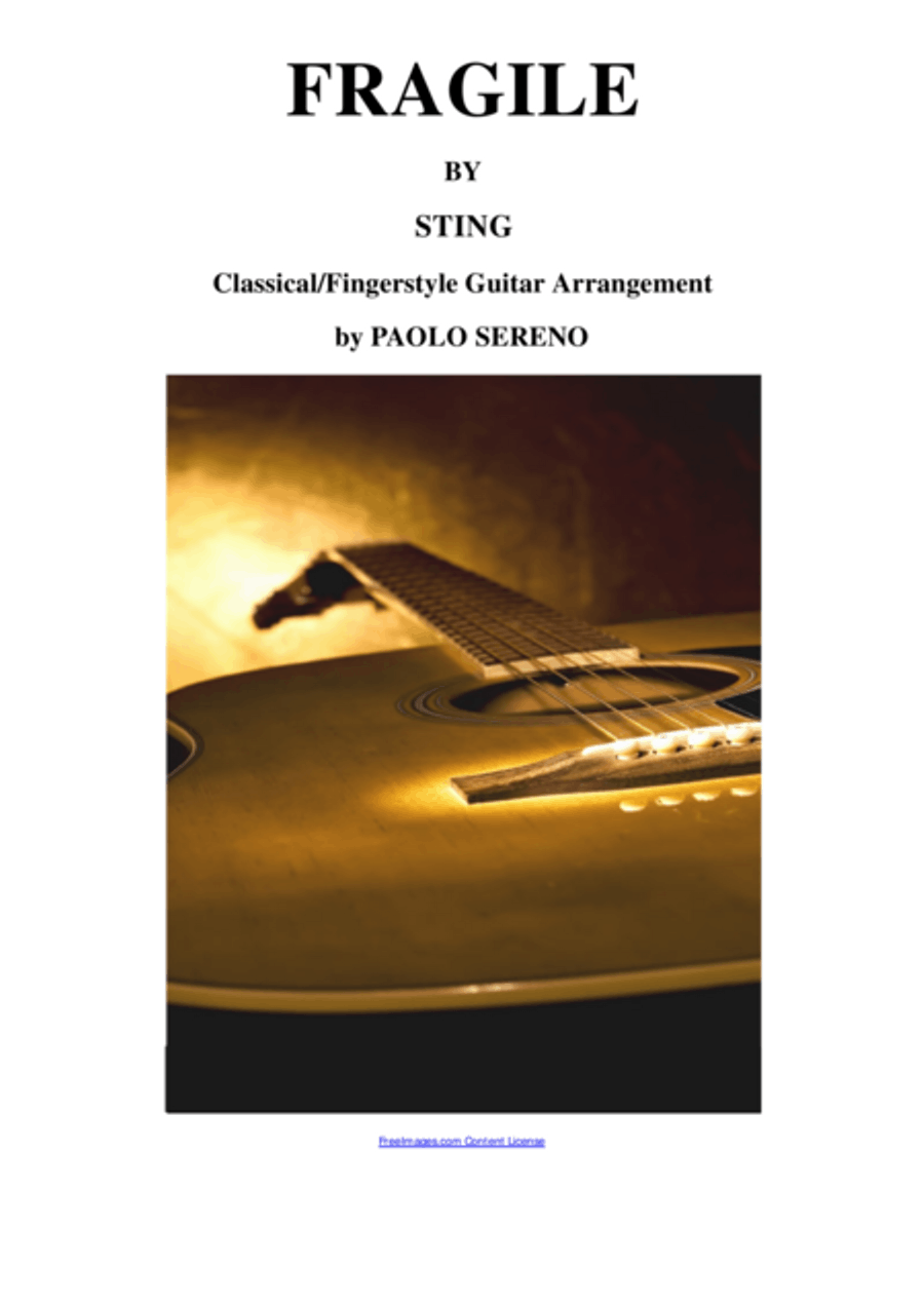 Fragile Acoustic Guitar scores gallery preview page 1